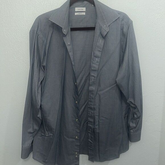 Calvin Klein men’s button up shirt size 16 1/2 32/33 - Picture 1 of 3